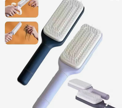 Rotating and Self cleaning hair comb