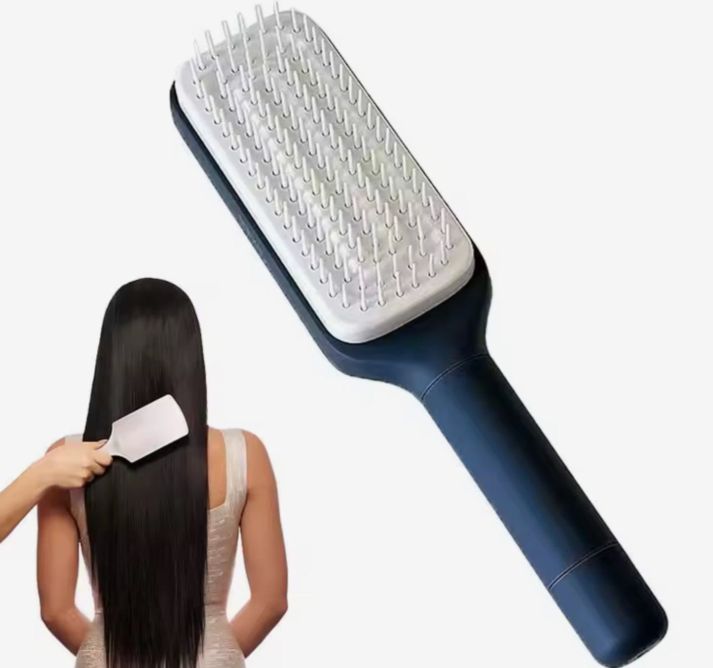 Rotating and Self cleaning hair comb