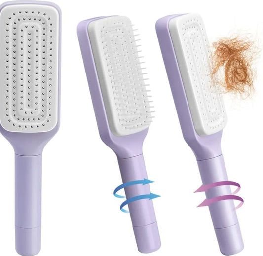 Rotating and Self cleaning hair comb