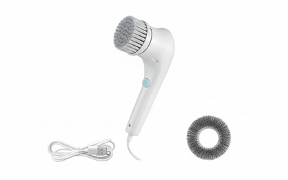 Electric Scrubber, 5 Replaceable Brush Heads – Rechargeable